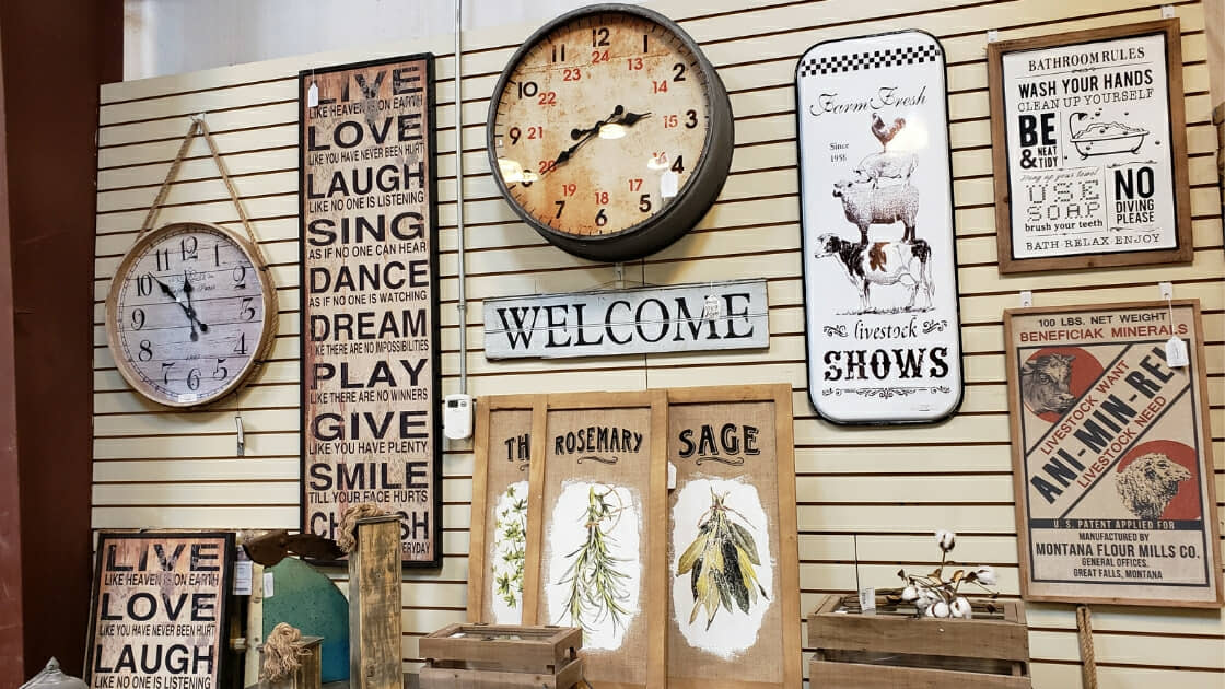 clocks and signs