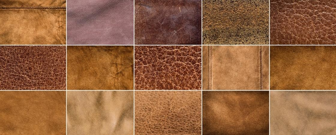 multiple leather textures collage