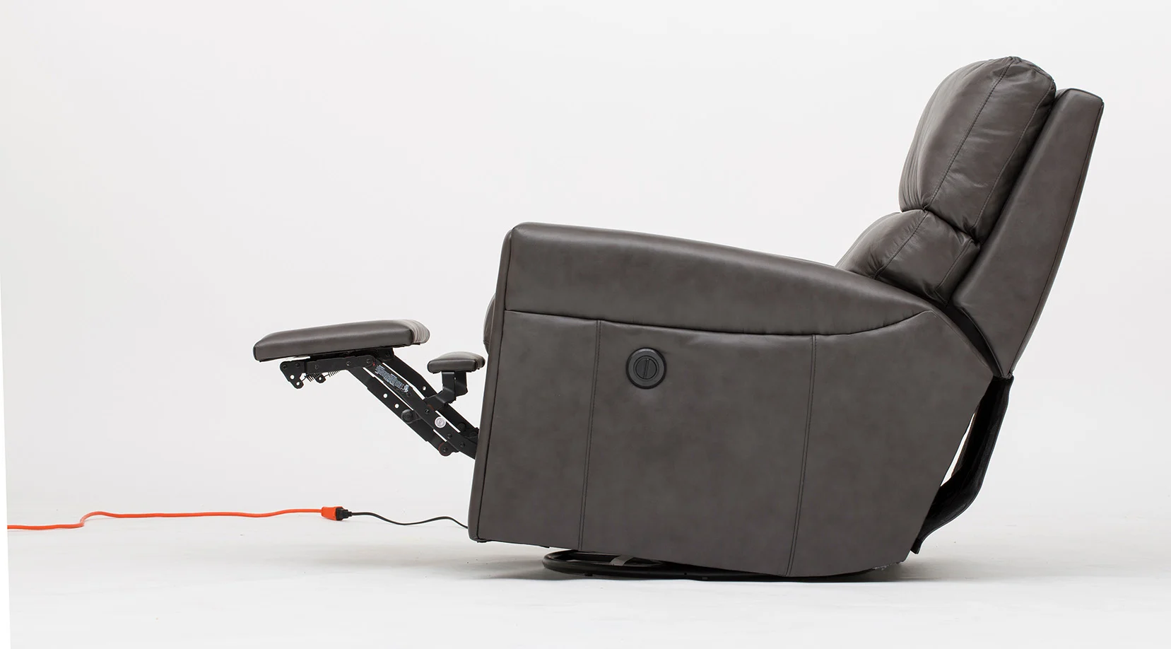 Do I Need a Battery Pack for My Recliner? Power Leather Recliner Chair with white background