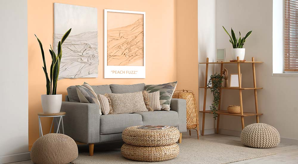 pantone-peach-fuzz-accent-wall