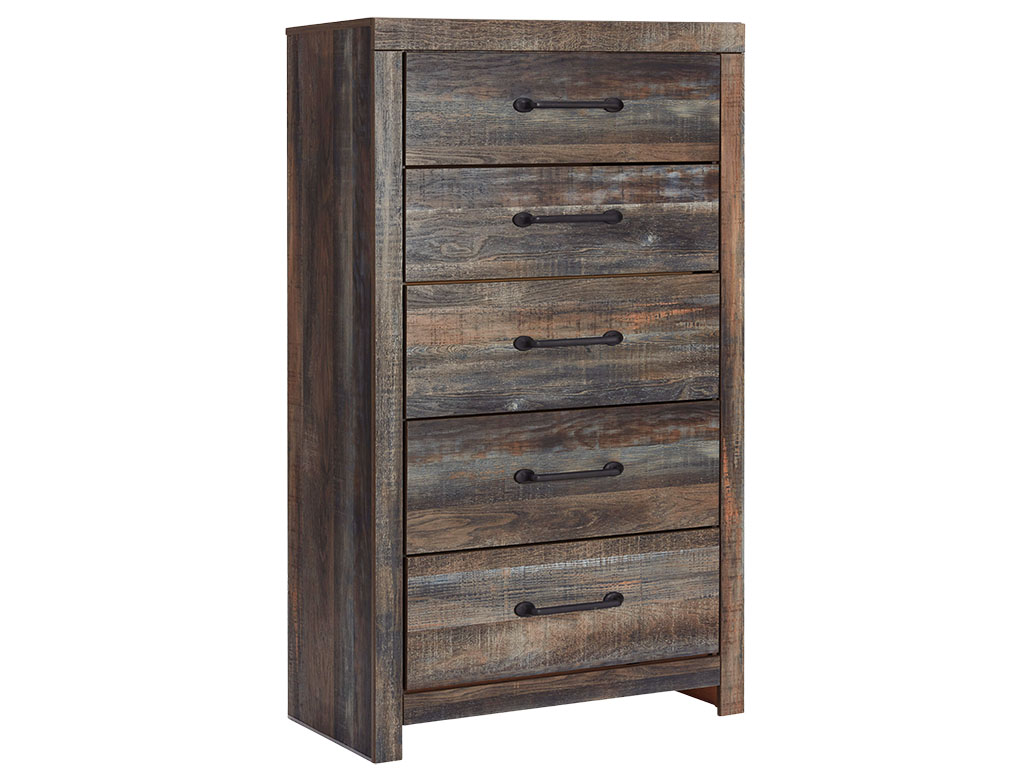 Drystan Rustic Brown Five Drawer Chest by Signature Design by