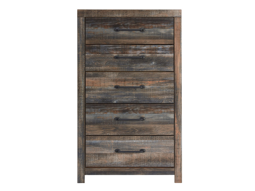 Drystan Rustic Brown Five Drawer Chest by Signature Design by