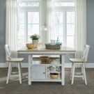 Lindsey Farm White Counter Height 5 Piece Dining Set 