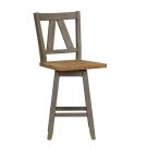 Lindsey Farm Dark Gray Counter Height Swivel Stool