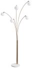 Taliya Champagne / White Metal Arc Lamp 
