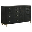 Arini Black 8 Drawer Dresser