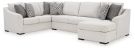 Koralynn Stone 3 Piece Chaise Sectional