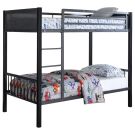Meyers Black & Gunmetal Twin Metal Bunk Bed