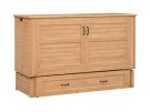 Poppy Harvest Brown Queen Murphy Bed Cabinet w/Mattress