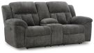 Frohn Graphite Manual Reclining Console Loveseat