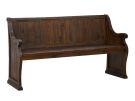 Gloversville Brown Bench with Arms