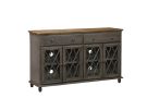 Aurora Hills 4 Door Grey/Bisque Cabinet 