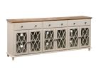Aurora Hills 6 Door White/Bisque Cabinet 