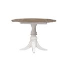 Magnolia Manor White Round Drop Leaf Dining Table