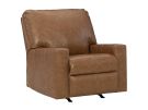Bolsena Caramel Leather Manual Rocker Recliner
