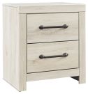 Cambeck Whitewash Two Drawer Night Stand