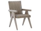 Cliff Trails Beige Resin Wicker Outdoor Arm Chair