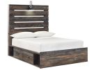 Drystan Full Panel Bed w/ 2 Storage Drawers