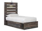 Drystan Twin Panel Bed w/ 2 Side Drawers