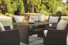 Easy Isle Dark Brown 5 Piece Outdoor Dining Set