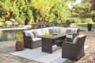 Easy Isle  Dark Brown 4 Piece Outdoor Lounge Set 