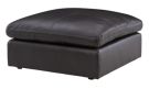 Emilia Black Leather Oversized Ottoman