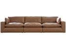 Emilia Caramel Leather 3 Piece Modular Sofa