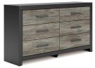 Broachmyn Black & Gray 6 Drawer Dresser