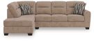 Olten Mocha 2 Piece Left Arm Chaise Sectional 