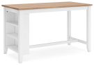 Gesthaven Natural/White Rectangular Counter Height Dining Table