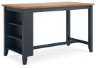 Gesthaven Natural/Blue Rectangular Counter Height Dining Table
