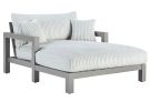 Hurley Park Gray Outdoor Cushioned Chaise Lounge