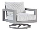 Hurley Park Gray Outdoor Cushioned Swivel Lounge Chair