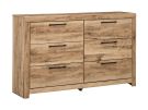Hyanna Tan Brown 6 Drawer Dresser