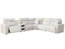 Modmax II Stone 6 Piece Power Reclining Sectional w/Audio Console