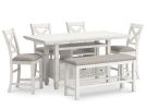 Robbinsdale Antique White 6 Piece Counter Height Dining Set