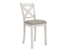 Robbinsdale Antique White & Grey Upholstered Counter Height Dining Stool