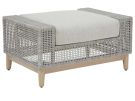 Seton Creek Gray Resin Wicker Outdoor Cushioned Ottoman