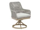 Seton Creek Gray Resin Wicker Outdoor Cushioned Swivel Dining Chair