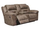 Stoneland Fossil Manual Reclining Console Loveseat 