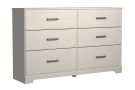 Stelsie White Six Drawer Dresser