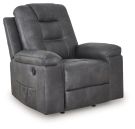 Stockworth Granite Manual Rocker Recliner w/Heat & Massage