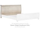 Willowton Whitewash Queen Sleigh Headboard