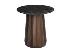 Jennings Black Round End Table