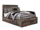 Derekson Gray Full Panel Bed w/6 Storage Drawers