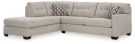 Mahoney Pebble 2 Piece Full Sleeper Left Chaise Sectional