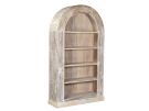 Alta Antique White Arched Bookcase