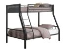 Meyers Black and Gunmetal Twin Over Full Metal Bunk Bed
