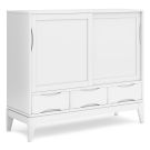 Harper White Handcrafted Medium Storage Cabinet