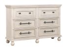 Summerhouse White 6 Drawer Dresser
